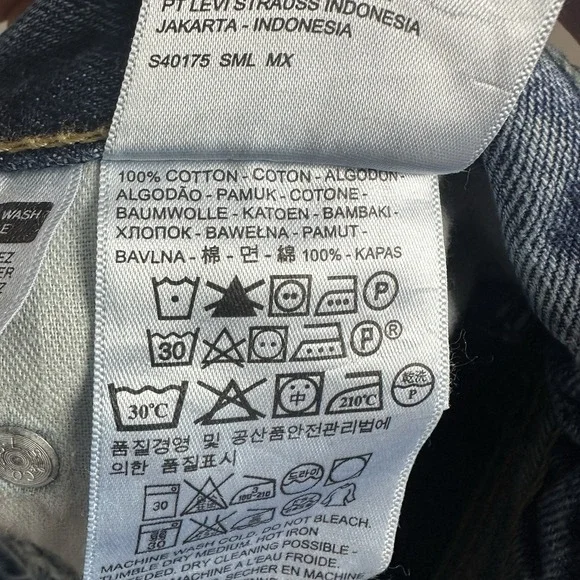 Levis 559 Denim Blue Jeans 100% Cotton Mens Sz 42x36 Relaxed Fit Straight Leg - Picture 8 of 11